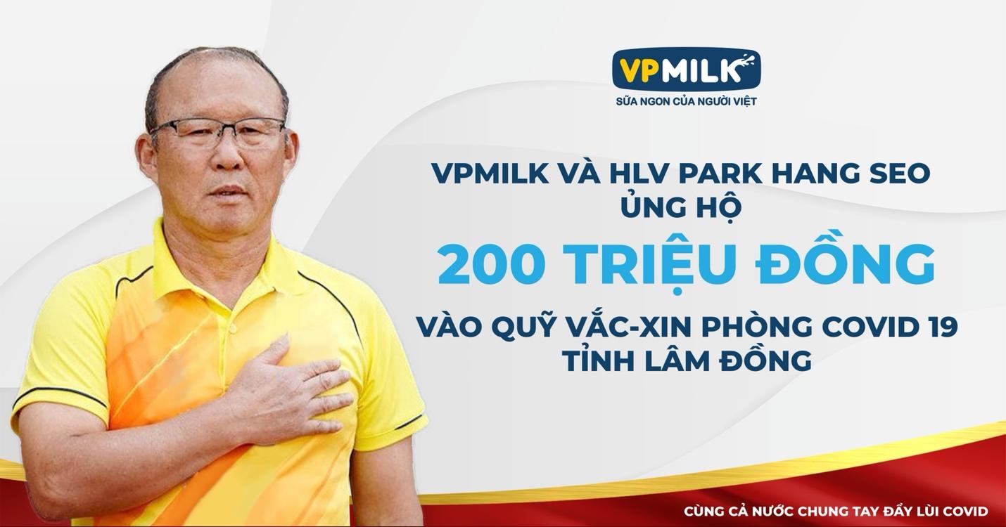 HLV Park Hang-seo cùng VPMilk góp sức cho quỹ vaccine Covid-19